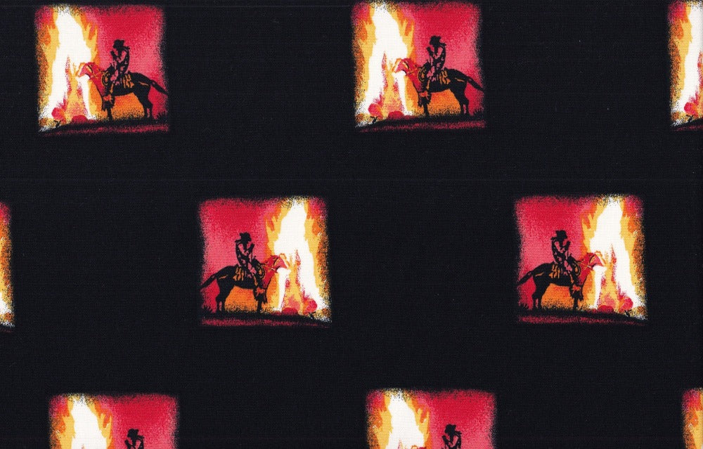 Cowboy Campfire Cotton Fabric