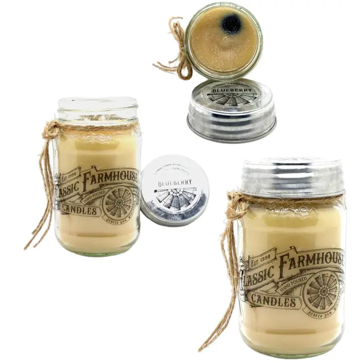 Blueberry 14 oz Mason Jar Candle
