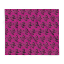 Load image into Gallery viewer, Cozy Arctic Fleece Blanket with Vibrant Pink Floral Design
