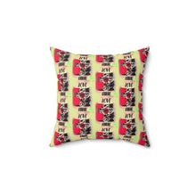 Load image into Gallery viewer, Bold Love Square Pillow - Vibrant Floral Design for Home Decor
