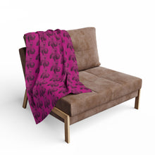 Load image into Gallery viewer, Cozy Arctic Fleece Blanket with Vibrant Pink Floral Design
