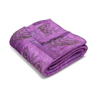 Butterfly Skull Pattern Arctic Fleece Blanket - Cozy Home Decor