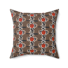 Load image into Gallery viewer, Cross With Rose Square Pillow - Cozy Home Decor Accent
