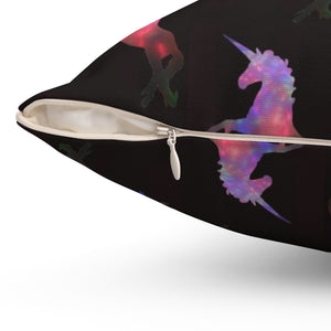 Whimsical Unicorn Print Pillow