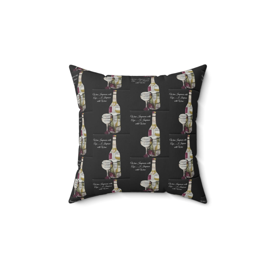 Wine Lover's Decorative Pillow - Perfect Gift for Celebrations & Cozy Evenings