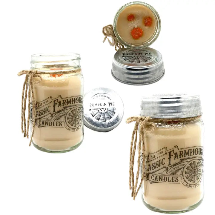 Pumpkin Pie 14 oz Mason Jar Candle