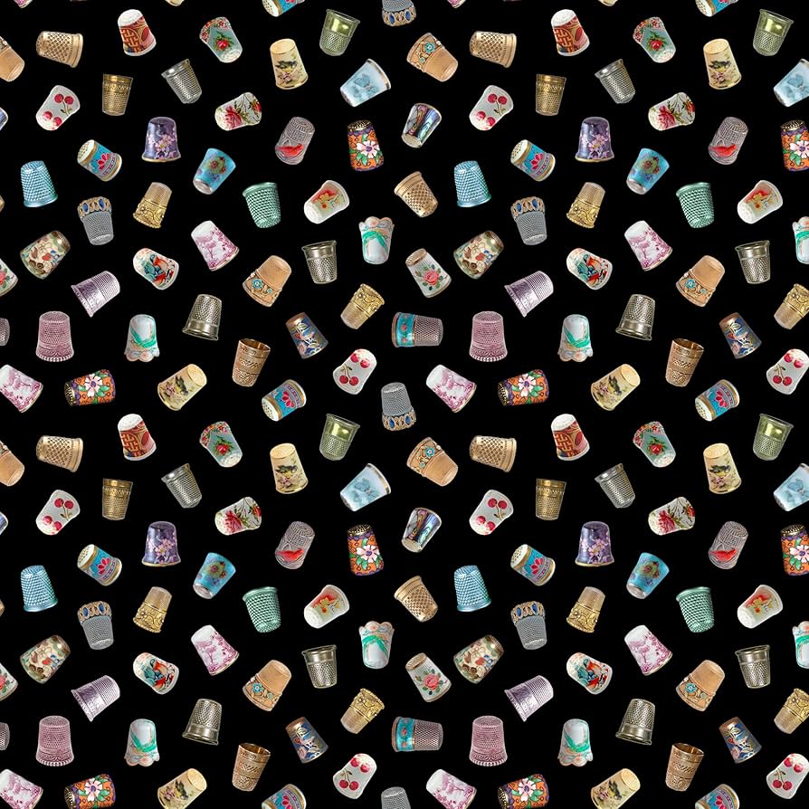 Vintage Thimbles Cotton Fabric