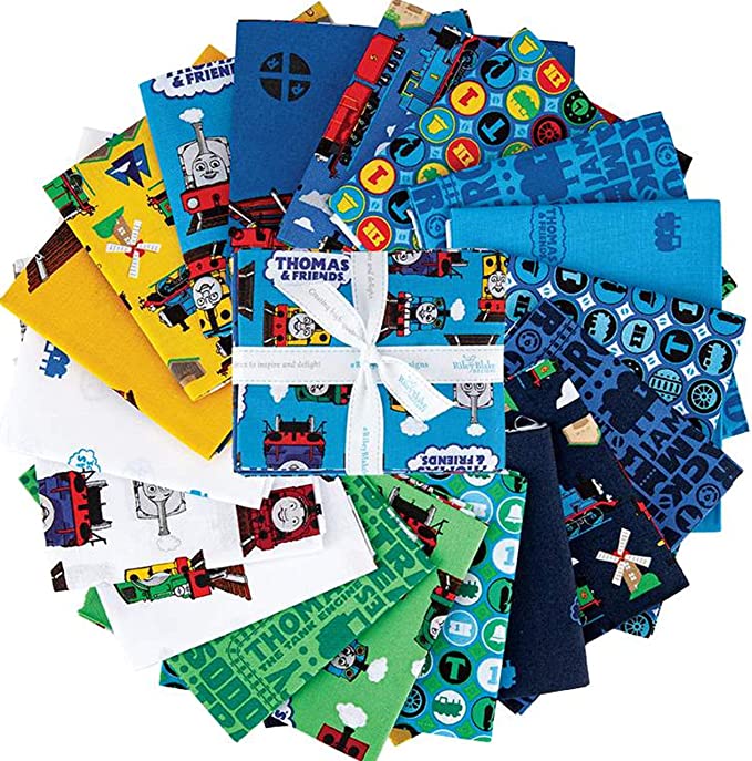 Thomas the Train All Aboard 18 Fat Quarters & 1 Panel Bundle