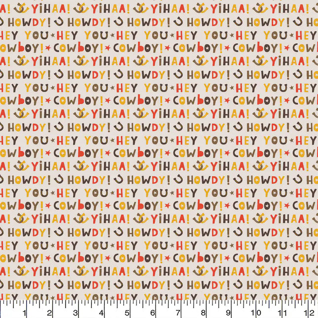 Wild West Howdy Flannel Fabric