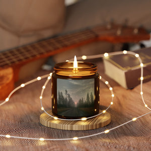 Calm Horizon Scented Soy Candle - Amber Jar, Aromatic Relaxation for Home Decor & Gifting