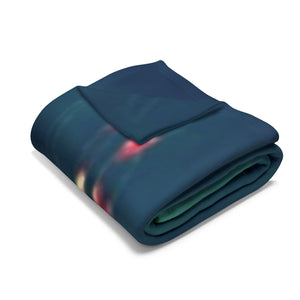 Cozy Arctic Fleece Blanket with Majestic Deer Design - Perfect for Winter Holidays