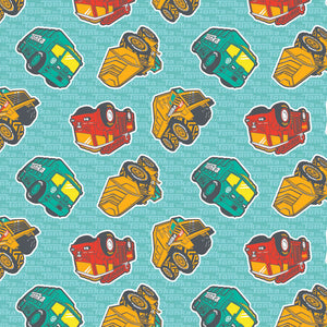Hasbro Tonka III-Truck Toss Blue Cotton Fabric