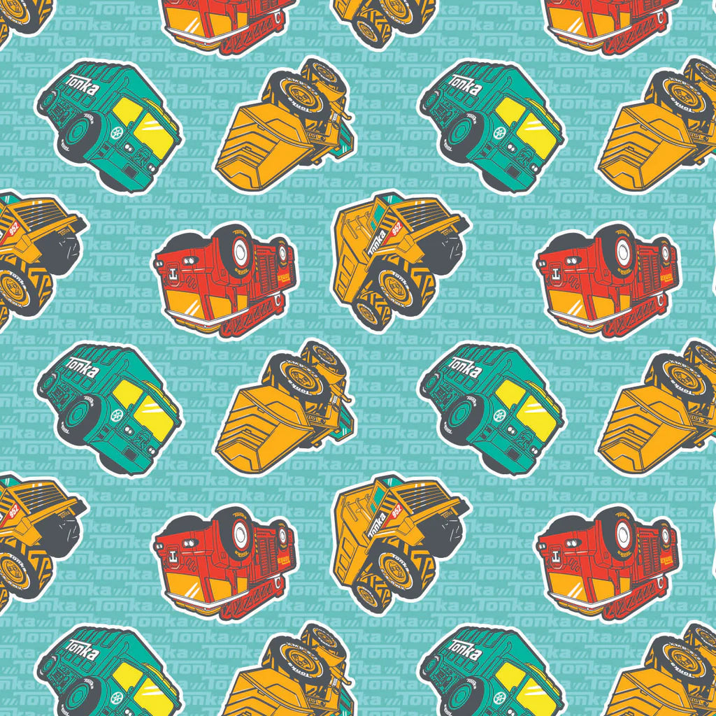 Hasbro Tonka III-Truck Toss Blue Cotton Fabric