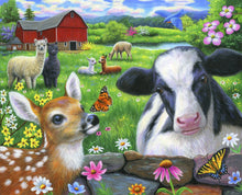 Load image into Gallery viewer, Handmade Tapestry &quot;Friends at the Farm”
