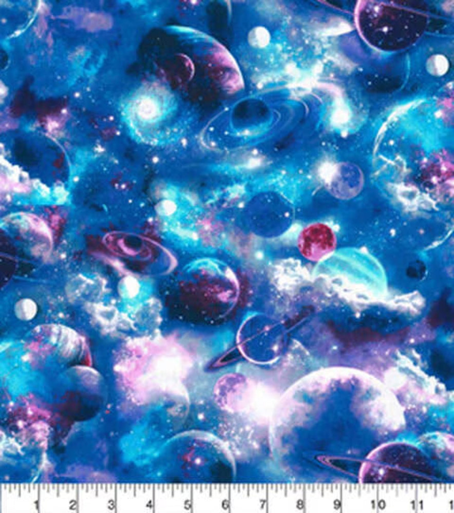 Handmade Placemat Or Table Runner Blue Interstellar Galaxy