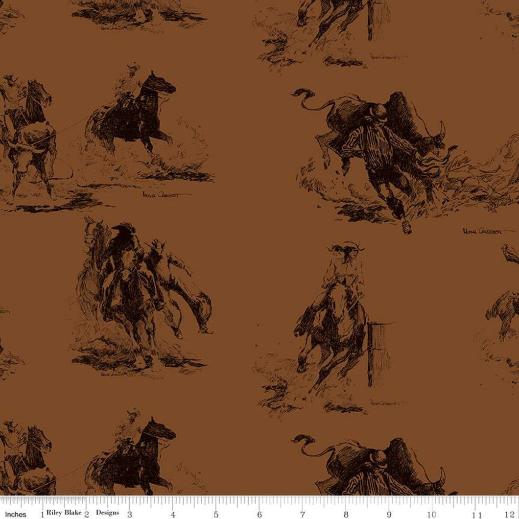 Handmade Valance or Curtain Panel Back of the Chutes Main Sienna