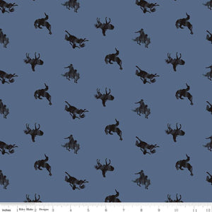 Handmade Valance or Curtain Panel Back of the Chutes Broncos Denim