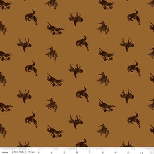 Handmade Valance or Curtain Panel Back of the Chutes Broncos Sienna