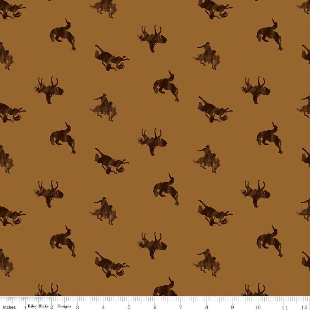 Handmade Valance or Curtain Panel Back of the Chutes Broncos Sienna