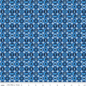All Aboard With Thomas & Friends Friends Blue Cotton Fabric