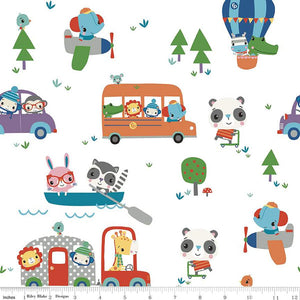 Fisher-Price Let's Play Summer White Cotton Fabric