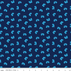 Hot Wheels Monster Trucks Silhouette Navy Cotton Fabric - 1 Yard Precut