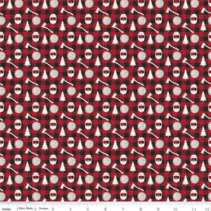 Woodsman Lumberjack Plaid Red/Black Cotton Fabric