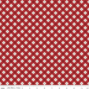 Woodsman Bias Plaid Red Cotton Fabric