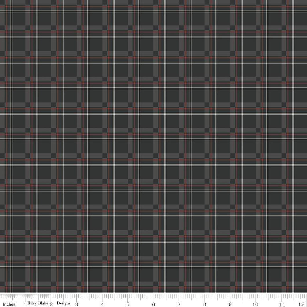 Woodsman Plaid Black Cotton Fabric
