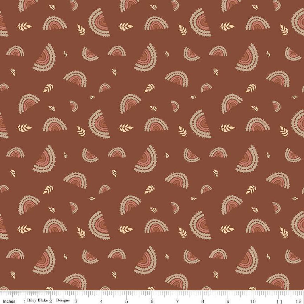 Handmade Placemat Or Table Runner 'Round the Mountain Railroad Rust