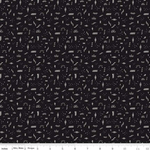 'Round the Mountain Dashed Midnight Cotton Fabric