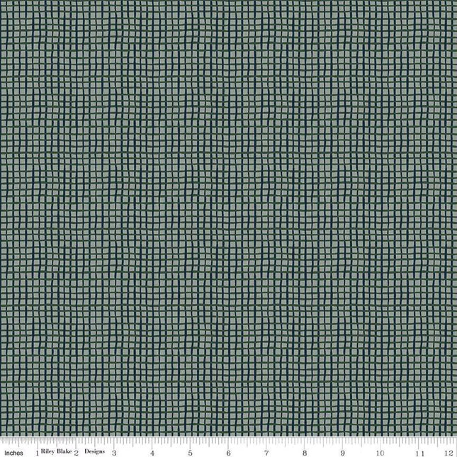 'Round the Mountain Wonky Gingham Dusk Cotton Fabric