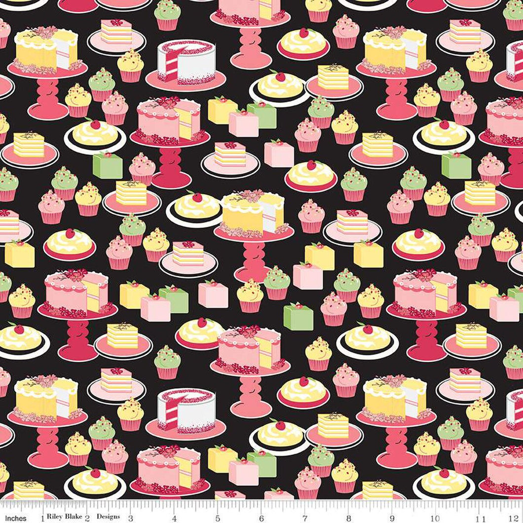 Handmade Placemat Or Table Runner Flour & Flower Sweet Bakes Black