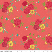 Load image into Gallery viewer, Handmade Valance or Curtain Panel Market Street Main Tea Rose

