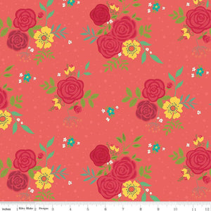 Handmade Valance or Curtain Panel Market Street Main Tea Rose