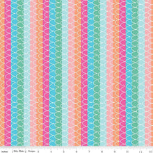 Load image into Gallery viewer, Handmade Valance or Curtain Panel Mer-Mazing Scale Stripes Multi
