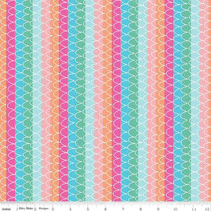 Handmade Valance or Curtain Panel Mer-Mazing Scale Stripes Multi
