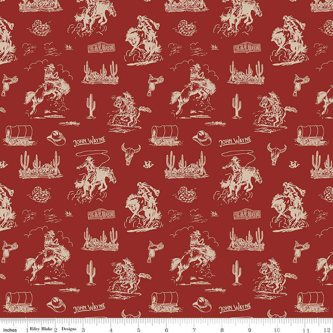 Handmade Placemat Or Table Runner John Wayne Courage Cowboys Barn Red