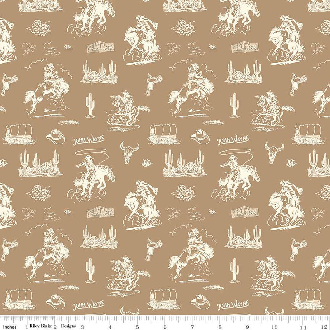 Handmade Placemat Or Table Runner John Wayne Courage Cowboys Tan