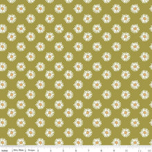 Load image into Gallery viewer, Handmade Valance or Curtain Panel Flora No. 6 Daisies Green
