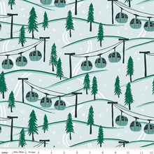 Load image into Gallery viewer, Handmade Valance or Curtain Panel Ski Hill Mountainside Powder
