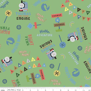 Thomas & Friends™ Sodor Railway Words Cotton Fabric