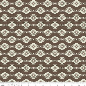 Handmade Valance or Curtain Panel Let's Get Lost in the Woods Geometric Brown
