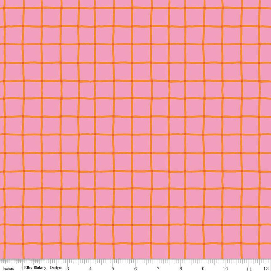 100 Aker Woods Picnic Plaid Pink Cotton Fabric