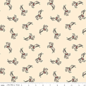 Handmade Valance or Curtain Panel Cowboys Cowboy Cream