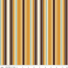 Load image into Gallery viewer, Handmade Valance or Curtain Panel Cowboys Stripes Ochre
