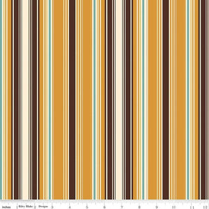 Handmade Valance or Curtain Panel Cowboys Stripes Ochre