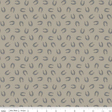 Load image into Gallery viewer, Handmade Valance or Curtain Panel Cowboys Horseshoes Khaki

