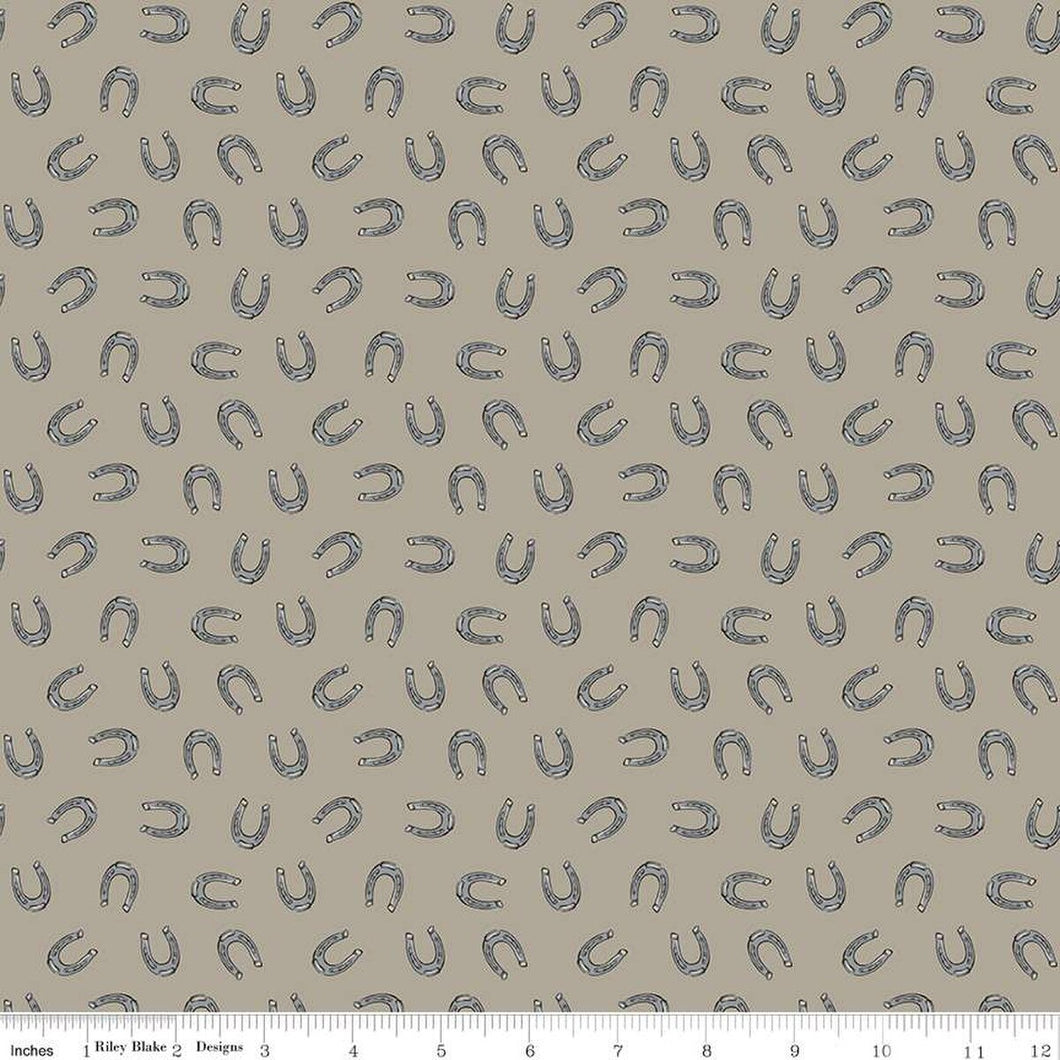 Handmade Valance or Curtain Panel Cowboys Horseshoes Khaki