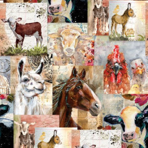 Handmade Placemat Or Table Runner Farm Life Collage